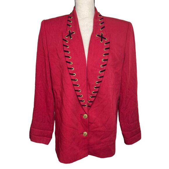 CRISCIONE Vintage Red And Good Blazer. Size Small - Picture 1 of 8